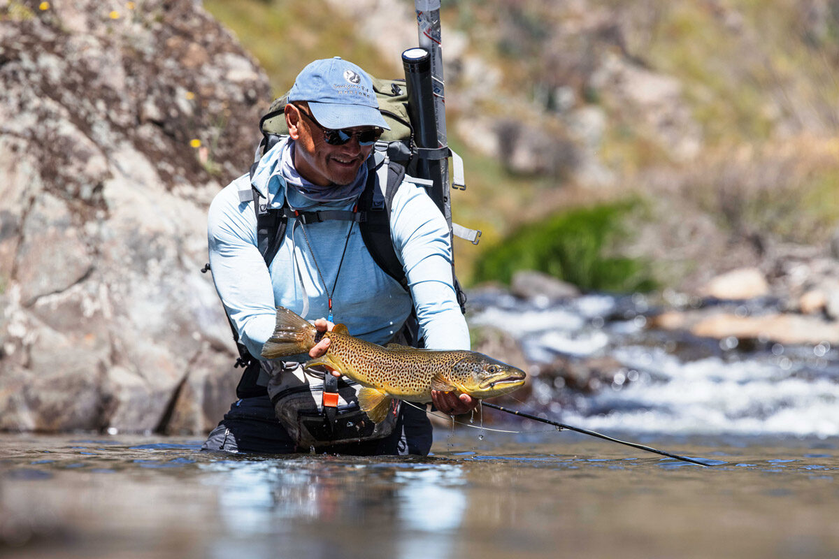 Fly Fishing Snowy Mountains