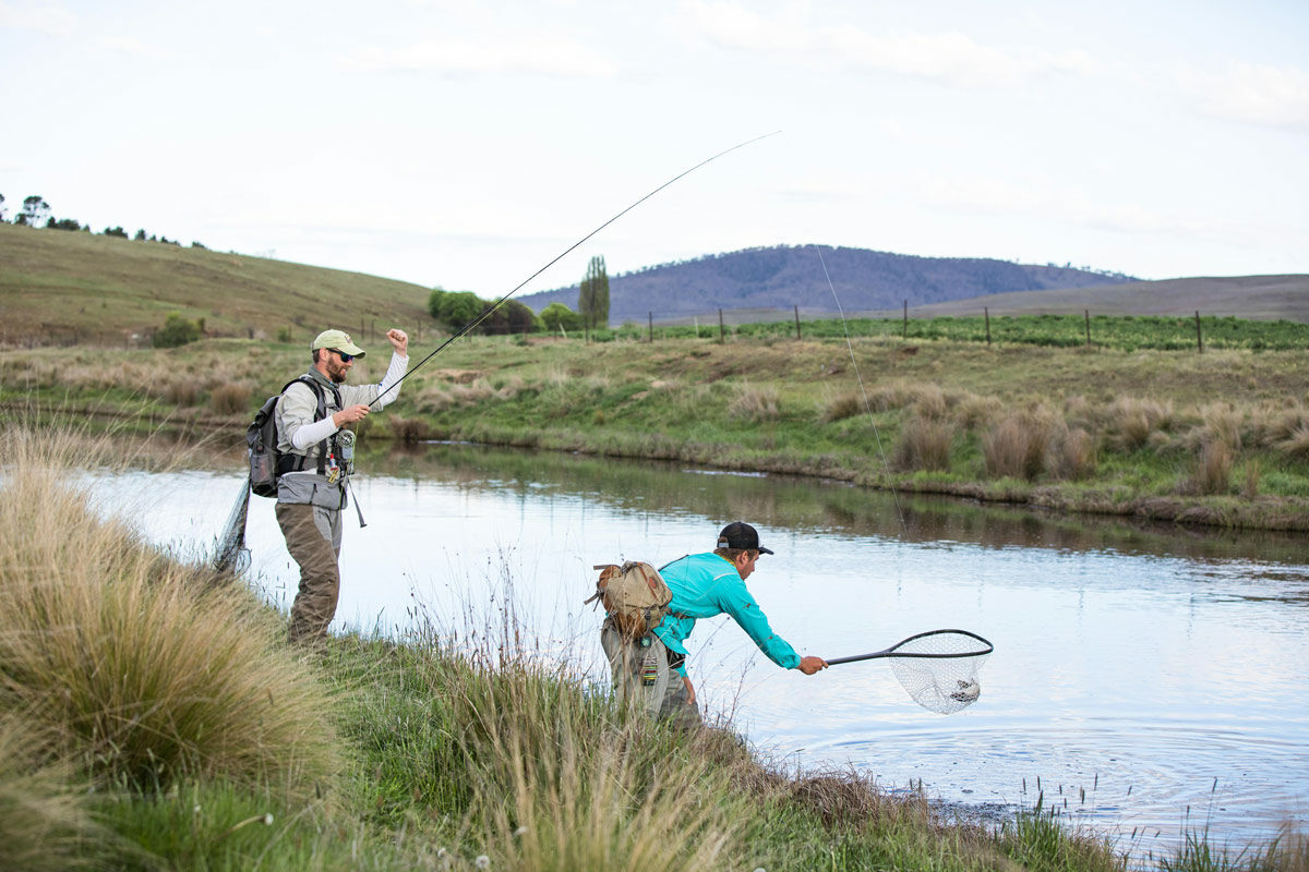 Fly Fishing Snowy Mountains
